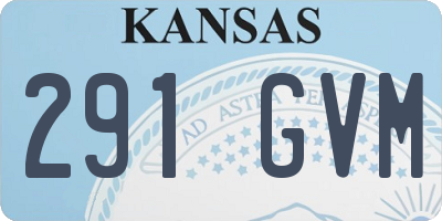 KS license plate 291GVM
