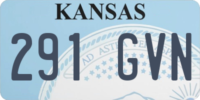 KS license plate 291GVN