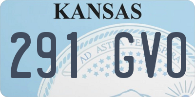 KS license plate 291GVO