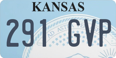 KS license plate 291GVP