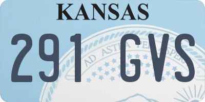 KS license plate 291GVS