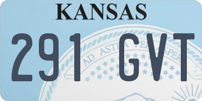 KS license plate 291GVT