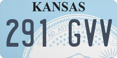 KS license plate 291GVV