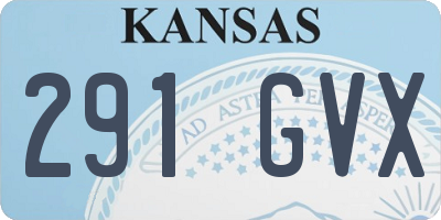 KS license plate 291GVX