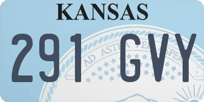 KS license plate 291GVY
