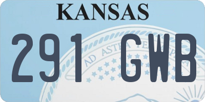 KS license plate 291GWB