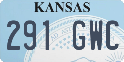 KS license plate 291GWC