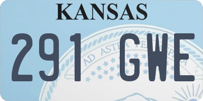KS license plate 291GWE