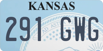 KS license plate 291GWG