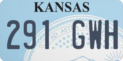 KS license plate 291GWH