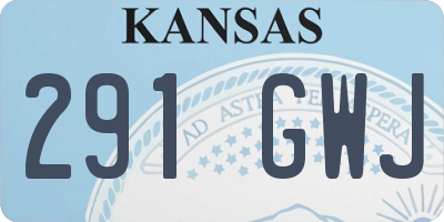 KS license plate 291GWJ