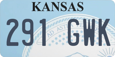 KS license plate 291GWK