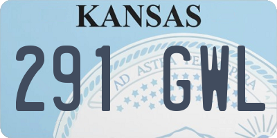 KS license plate 291GWL