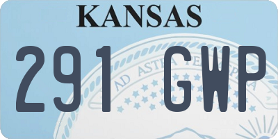 KS license plate 291GWP