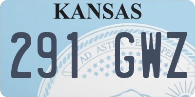 KS license plate 291GWZ