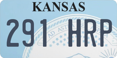 KS license plate 291HRP