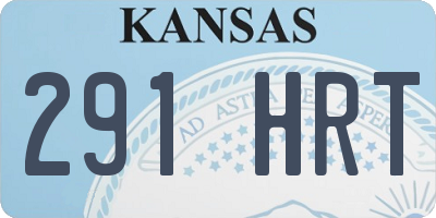 KS license plate 291HRT
