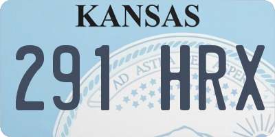 KS license plate 291HRX