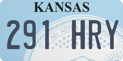 KS license plate 291HRY