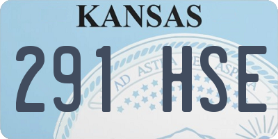 KS license plate 291HSE