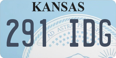 KS license plate 291IDG