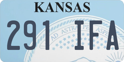 KS license plate 291IFA