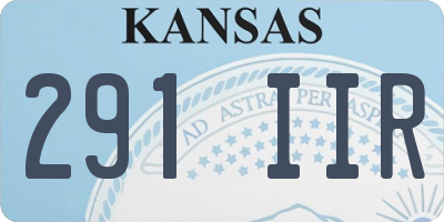 KS license plate 291IIR
