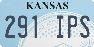 KS license plate 291IPS