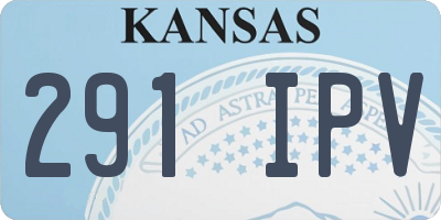 KS license plate 291IPV
