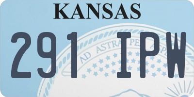 KS license plate 291IPW
