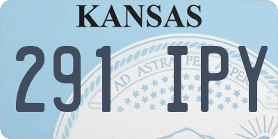 KS license plate 291IPY