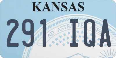 KS license plate 291IQA