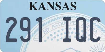 KS license plate 291IQC