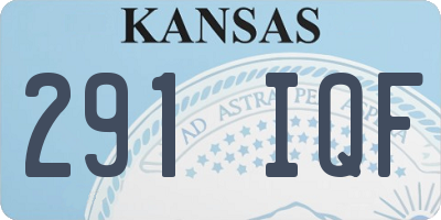KS license plate 291IQF