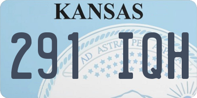 KS license plate 291IQH
