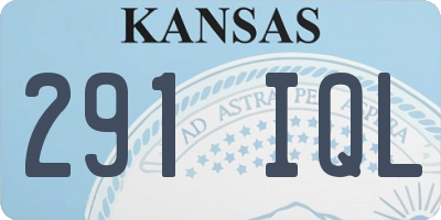 KS license plate 291IQL