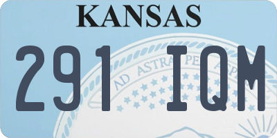 KS license plate 291IQM