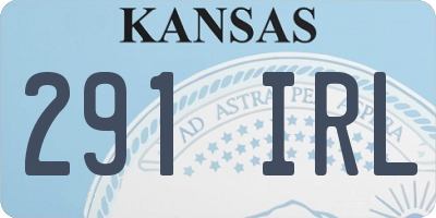 KS license plate 291IRL