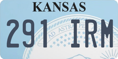 KS license plate 291IRM