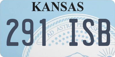 KS license plate 291ISB