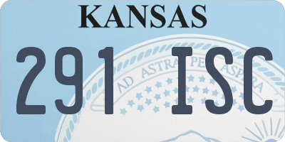 KS license plate 291ISC