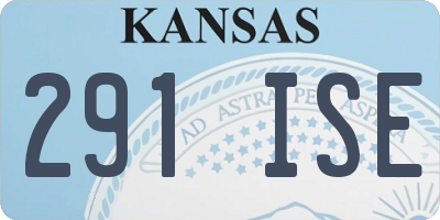 KS license plate 291ISE