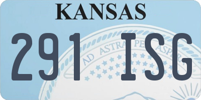 KS license plate 291ISG