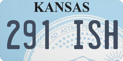 KS license plate 291ISH