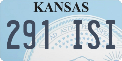 KS license plate 291ISI