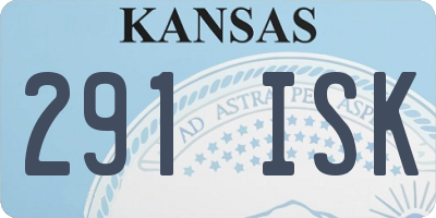 KS license plate 291ISK