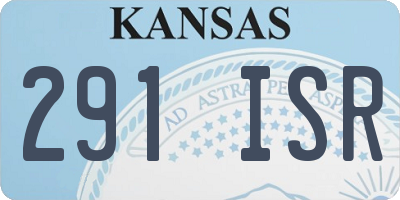 KS license plate 291ISR