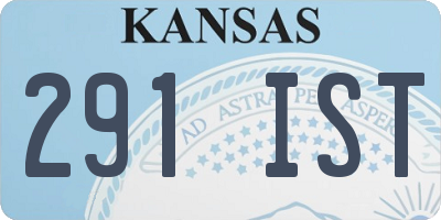 KS license plate 291IST