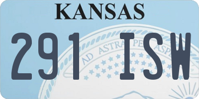 KS license plate 291ISW