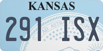 KS license plate 291ISX